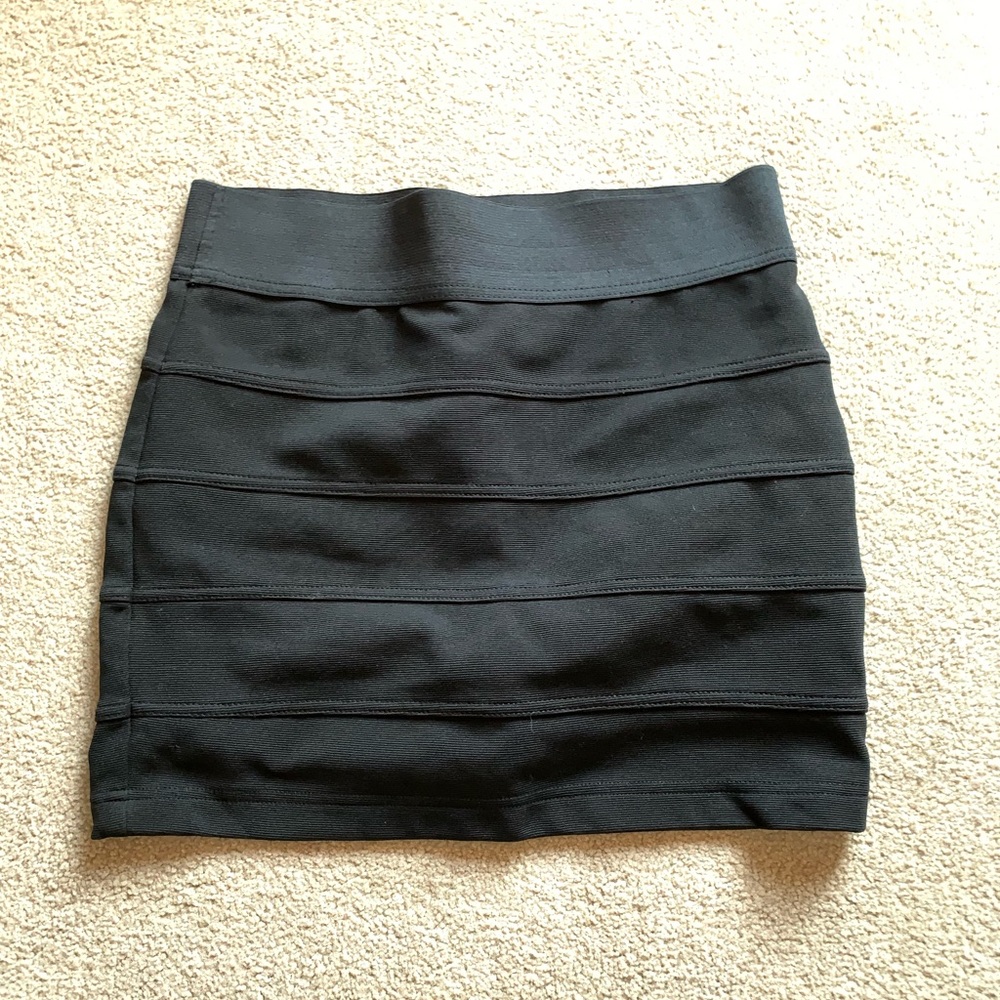 Black mini skirt
